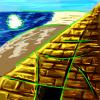 Sketch a day 2010: 10 lines project- Beach Temple (process)

10 lines project involves randomnly making 10 lines, then creating a picture from them.